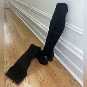 Black knee high boots